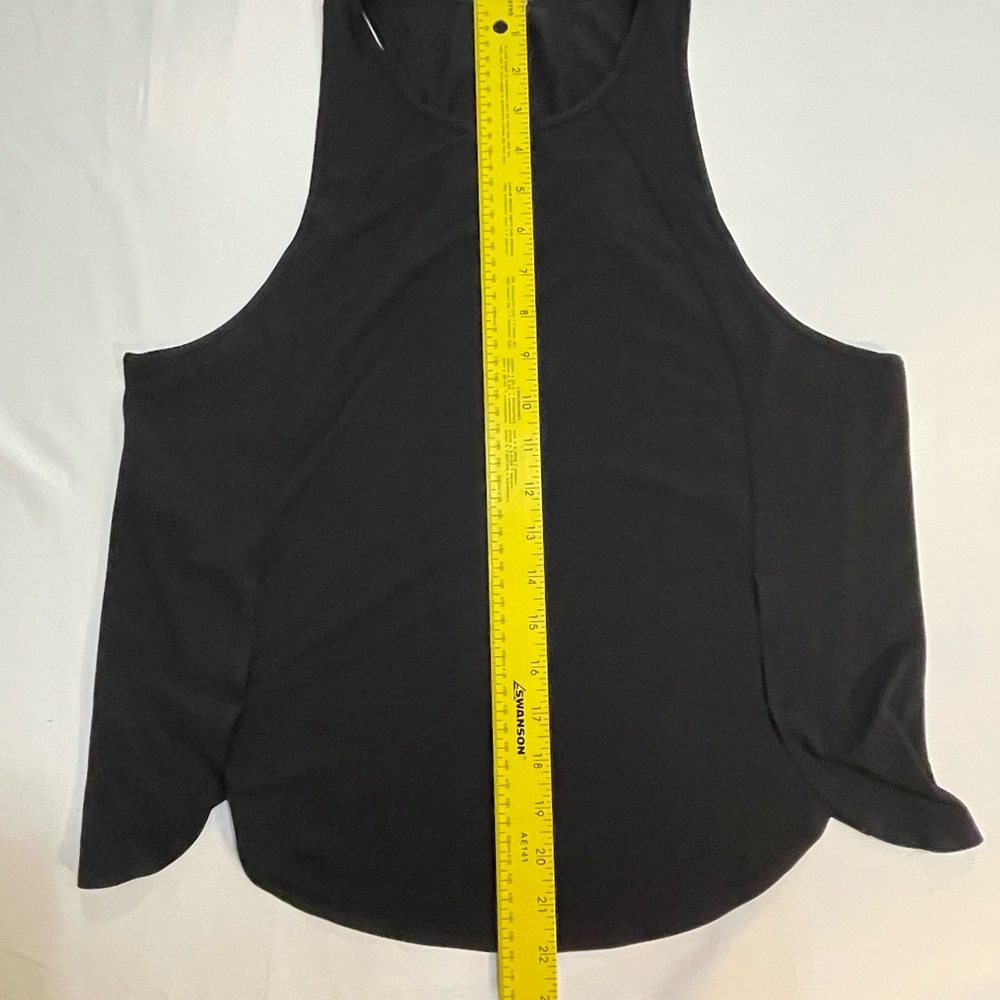 Lululemon Athletica Jet Black Tank Top, with Cross Open Back. Lightweight - Picture 8 of 13